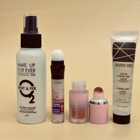 Flawless Finish Makeup Deal – Makeup Fixer, Age Rewinder, Primer & Liquid Blusher