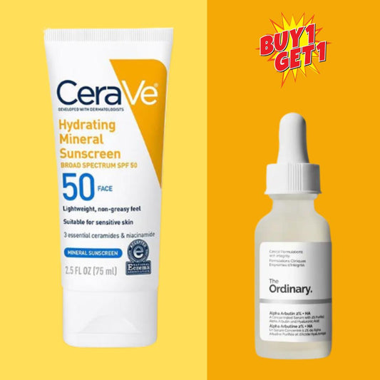 Buy 1 Get 1 Free – CeraVe Sunscreen & The Ordinary Serum