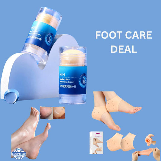 Foot Care Deal – Heel Crack Vaseline &  Silicone Heel Care Set