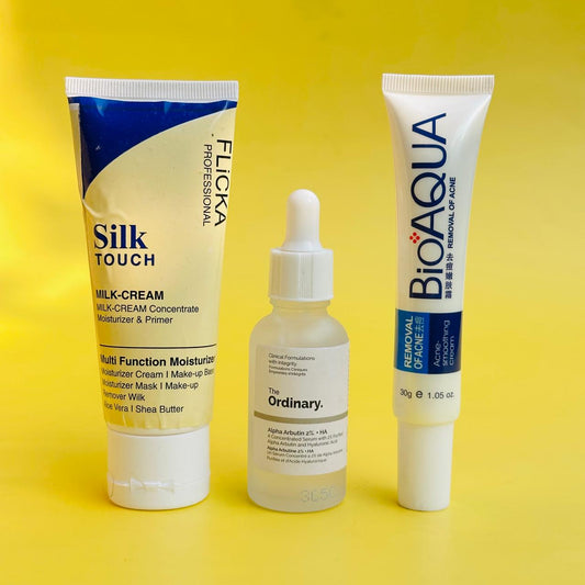 Ramzan Deal -  Flicka, Ordinary Serum, and Bio Aqua Acne Cream