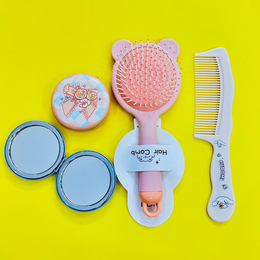 Perfect Hair Deal – Hair Brush, Hair Comb & Twin Side Mirror Set