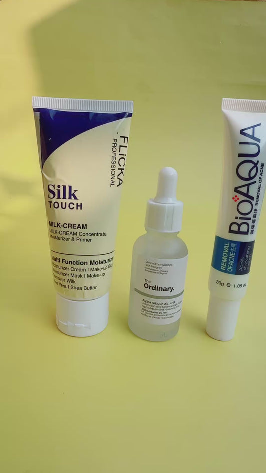 Ramzan Deal -  Flicka, Ordinary Serum, and Bio Aqua Acne Cream