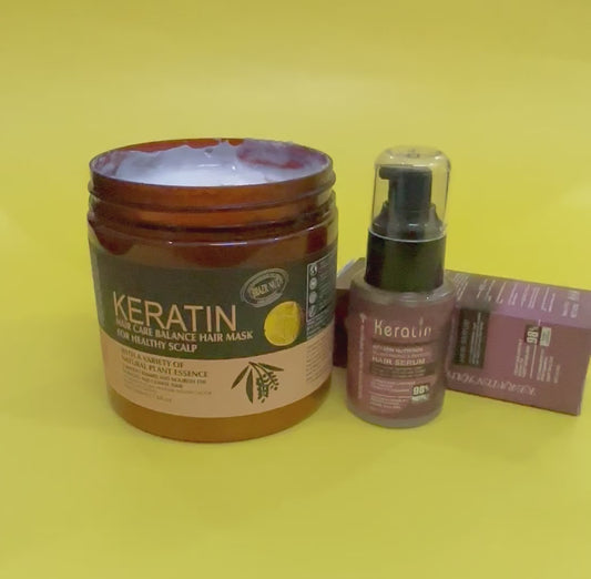 2 in 1 Hair Deal – Keratin Mask & Serum