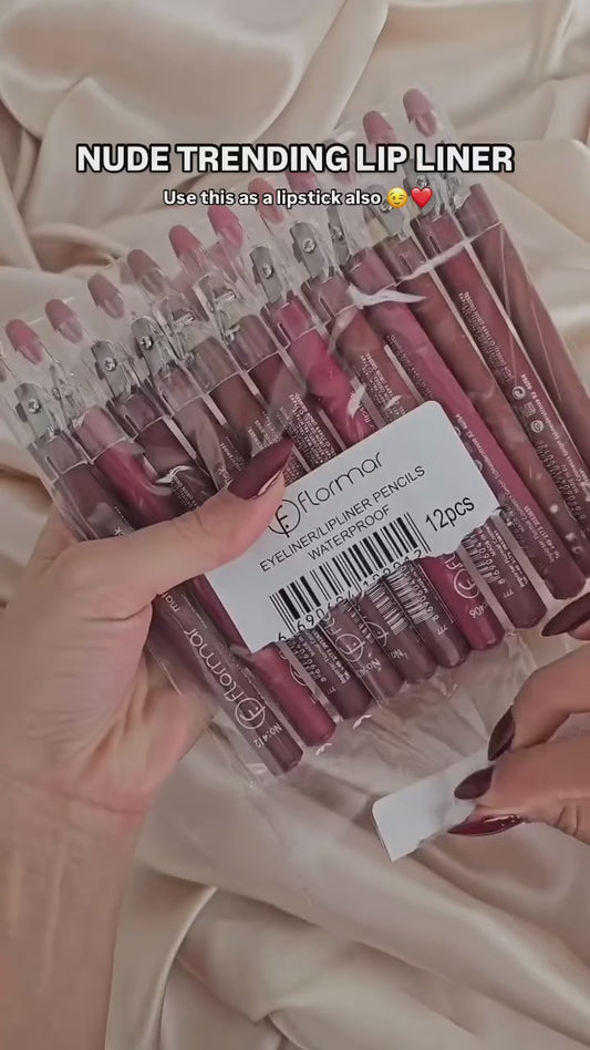 10 Pcs Flormar Matte Lip Pencils