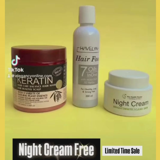 Pick Any 2: Health Healer Night Cream, Keratin Hair Mask & Havelyn Hair Food